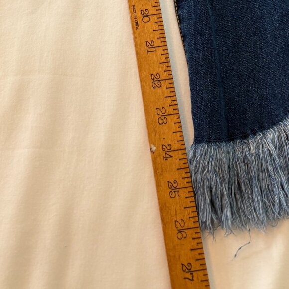 INC International Concepts Fringed Straight Leg Jeans, Size 6 - Picture 6 of 10